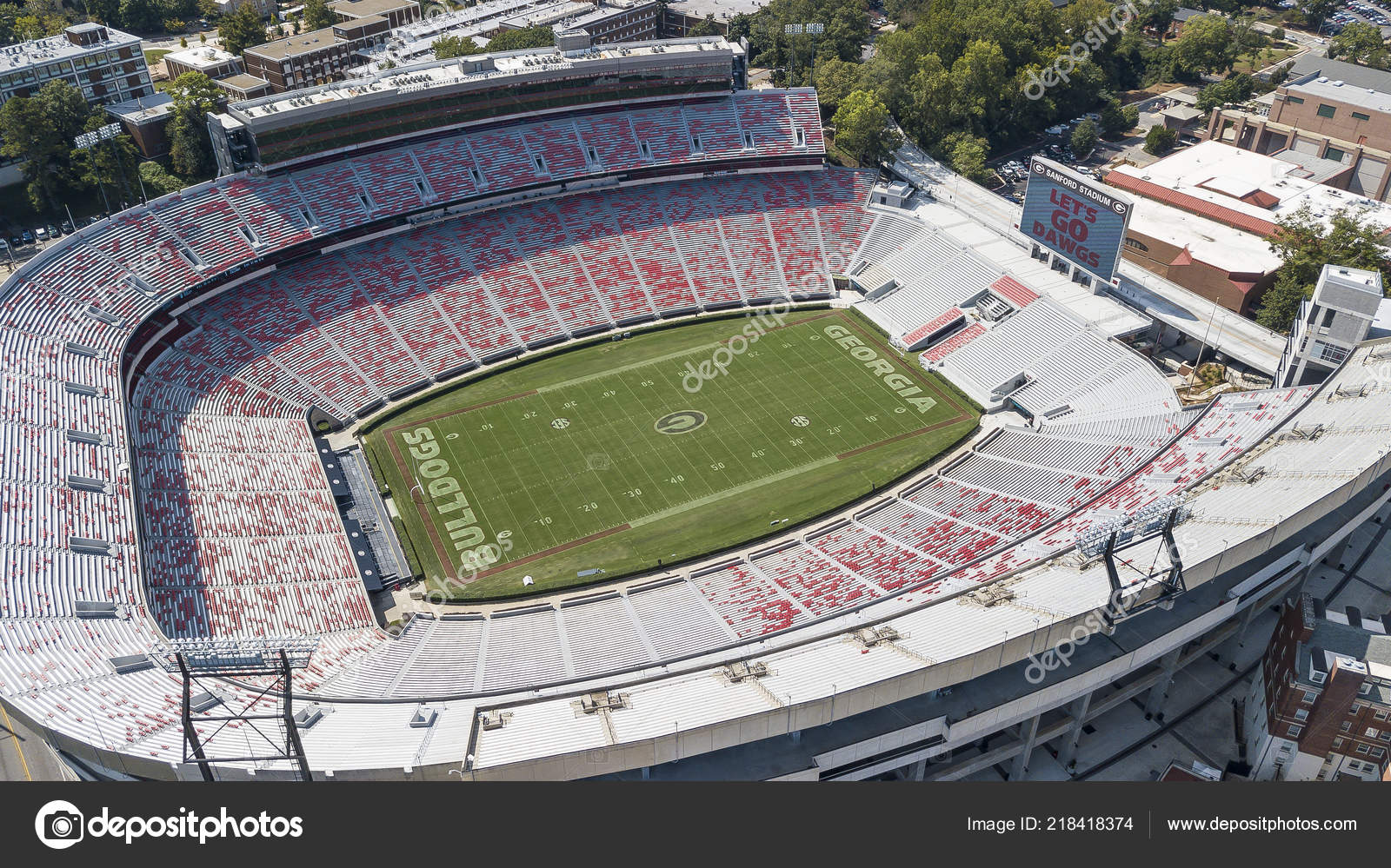 Outubro 2018 Atenas Geórgia Eua Vistas Aéreas Sanford Stadium Que —  Fotografia de Stock Editorial © actionsports #218418374