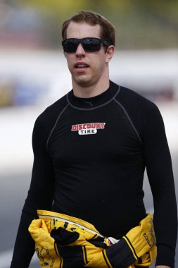 30 Eylül 2018 - Concord, Kuzey Carolina, ABD: Brad Keselowski (2) asmak inik lastiğini çukur Amerika banka Roval 400 Charlotte Motor Speedway Concord, North Carolina at önce.