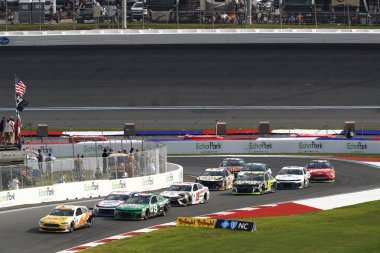 30 Eylül 2018 - Concord, Kuzey Carolina, ABD: Trevor Bayne (6) yarışları sırasında Amerika banka Roval 400 Charlotte Motor Speedway Concord, Kuzey Carolina.