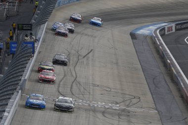 07 Ekim 2018 - Dover, Delaware, Amerika Devletleri: Ryan Blaney (12) savaşlar sırasında göz açık havada 400 Dover International Speedway adlı konumda Dover, Delaware için.
