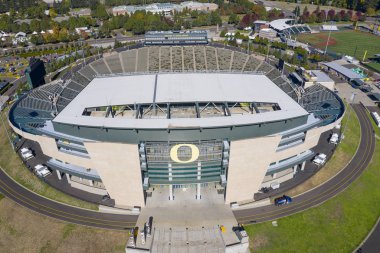 11 Ekim 2018 - Eugene, Oregon, ABD: Autzen bir açık futbol stadyumu kuzeybatı Amerika Birleşik Devletleri'nde, Eugene, Oregon stadyumdur. Oregon Üniversitesi Kampüsü kuzeyinde yer, Oregon Ducks ev alanının olup