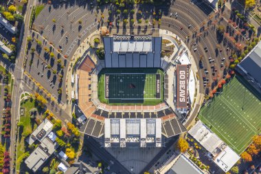 13 Ekim 2018 - Corvallis, Oregon, ABD: Reser stadyumudur açık bir spor stadyum Corvallis, Oregon Oregon State University kampüsünde kuzeybatı Amerika Birleşik Devletleri. Oregon Eyalet Beavers Pac-12 konferansın evi