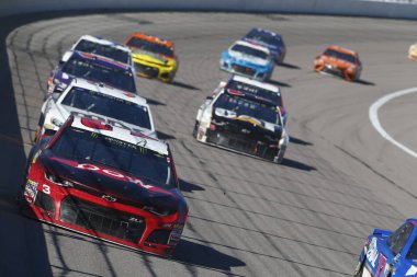 21 Ekim 2018 - Kansas City, Kansas, Amerika Birleşik Devletleri: Austin Dillon (3) savaşlar sırasında Hollywood Casino 400 Kansas Speedway, pozisyon Kansas City, Kansas için.