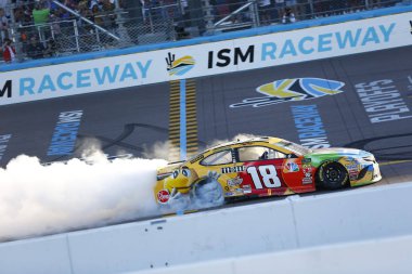November 11, 2018 - Avondale, Arizona, USA: Kyle Busch (18) takes the checkered flag and wins the Can-Am 500(k) at ISM Raceway in Avondale, Arizona. clipart