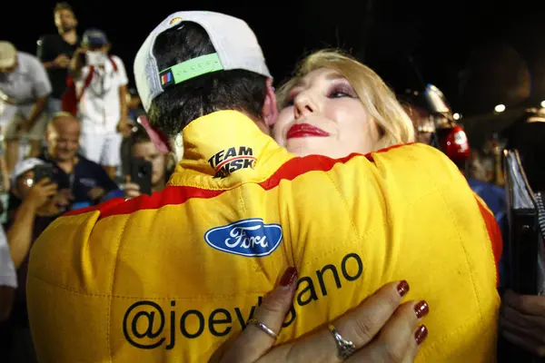 November 2018 Homestead Florida Usa Joey Logano Viert Het Winnen — Stockfoto