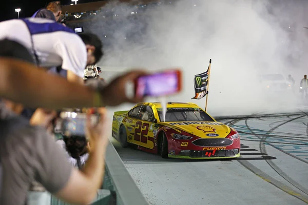 Noviembre 2018 Homestead Florida Estados Unidos Joey Logano Celebra Después — Foto de Stock