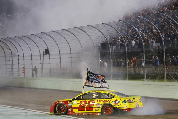 Листопада 2018 Садиби Флорида Сша Джо Logano Святкує Після Перемоги — стокове фото