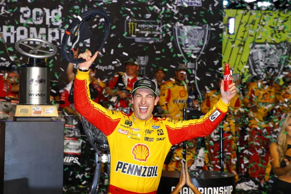 Noviembre 2018 Homestead Florida Estados Unidos Joey Logano Celebra Después — Foto de Stock