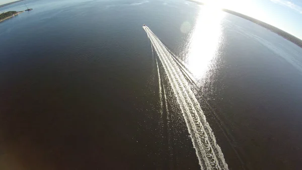 Personlig Drönare Som Flyger Genom Luften Över Charleston Hamnen — Stockfoto