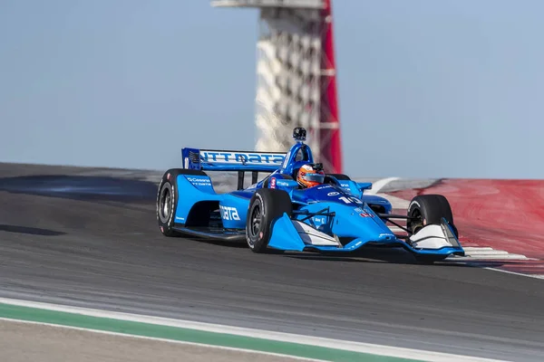 Felix Rosenqvist Miastami Przechodzi Zakręty Podczas Praktyki Dla Indycar Test — Zdjęcie stockowe