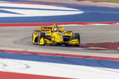 Helio yasaklanmış (3) Brezilya uygulamaları sırasında döner devre Of Americas Austin, Teksas, IndyCar bahar Test için geçer.