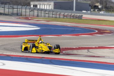 Helio yasaklanmış (3) Brezilya uygulamaları sırasında döner devre Of Americas Austin, Teksas, IndyCar bahar Test için geçer.