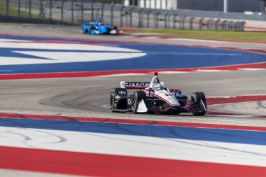 Josef Newgarden (2) Amerika Birleşik Devletleri'nin uygulamaları sırasında döner devre Of Americas Austin, Teksas, IndyCar bahar Test için geçer.