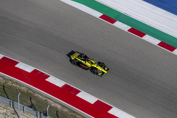 Sebastien Bourdais Aus Frankreich Durchläuft Die Kurven Während Des Trainings — Stockfoto