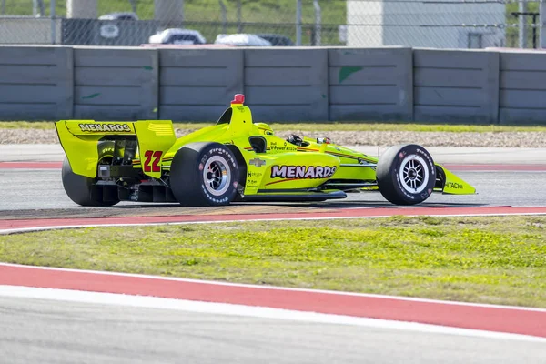 Simon Pagenaud France Goes Turns Practice Indycar Spring Test Circuit — Stock Photo, Image