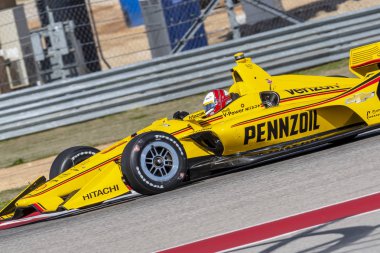 Helio yasaklanmış (3) Brezilya uygulamaları sırasında döner devre Of Americas Austin, Teksas, IndyCar bahar Test için geçer.