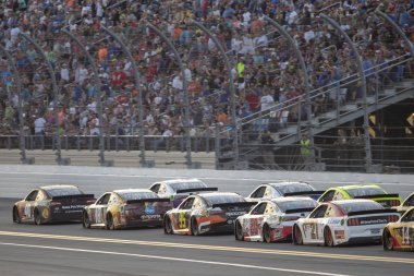17 Şubat 2019 - Daytona Beach, Florida, ABD: Jamie Mcmurray (40) savaşlar Daytona International Speedway, Daytona 500 pozisyon Daytona Beach, Florida için.
