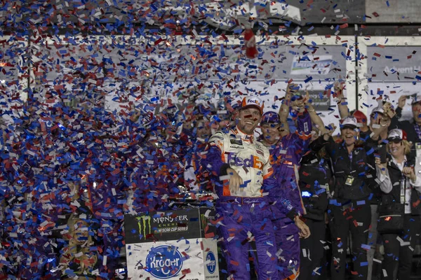 Fevereiro 2019 Daytona Beach Flórida Eua Denny Hamlin Vence Daytona — Fotografia de Stock