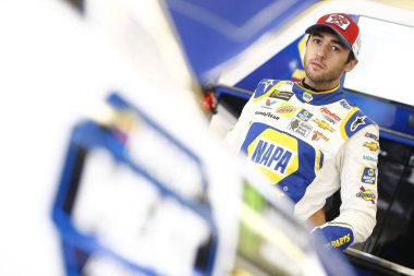22 Şubat 2019 - Hampton, Georgia, ABD: Chase Elliott (9) alır kıvrımlar, onur Quiktrip 500 Hampton, Gürcistan Atlanta Motor Speedway, çalışmaya hazır.