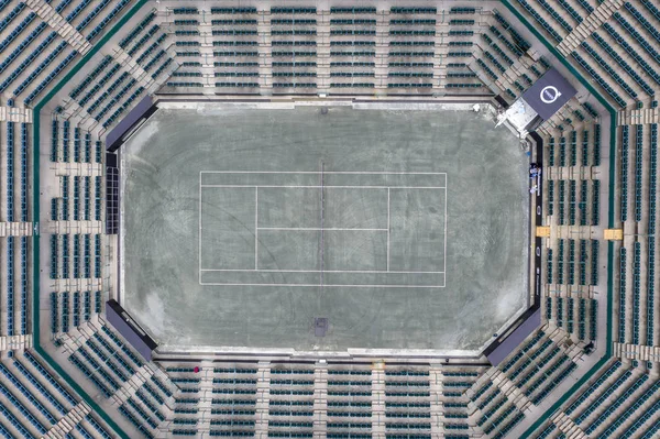 WTA: 16 marzo Vedute aeree dello stadio principale aperto dell'automobile di Volvo — Foto Stock