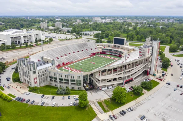 Vue Aérienne Du Stade Memorial Sur Le Campus De L'indiana Univer — Photo