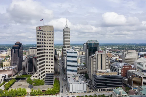 Středozápadní město Indianapolisu Indianě na den léta — Stock fotografie