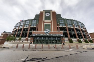Historic Lambeau Field, Home of the Green Bay Pakers in Green Wa clipart
