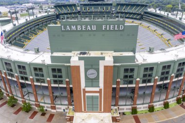 Historic Lambeau Field, Home of the Green Bay Pakers in Green Wa clipart