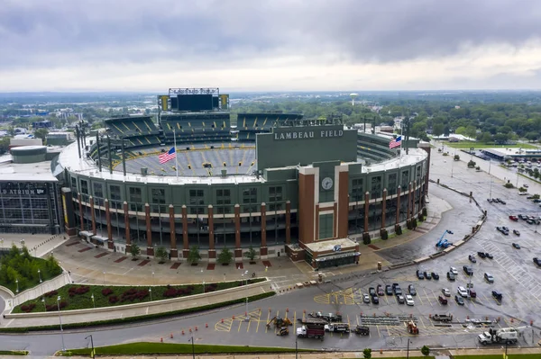 Історичні Lambeau поле, будинок Green Bay Pakers в Green WA — стокове фото