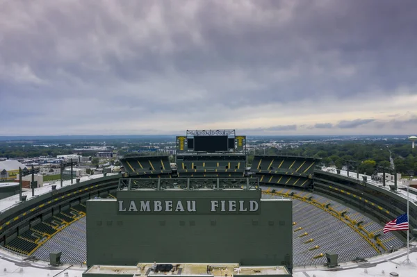 Історичні Lambeau поле, будинок Green Bay Pakers в Green WA — стокове фото