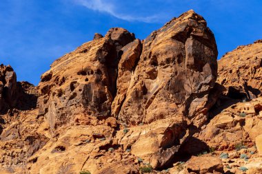 Overton, Nevada'daki Ateş Vadisi Yakınlarındaki Çöl Dağı Manzaraları