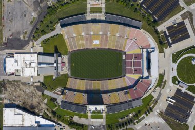 Iowa State U Kampüsünde Jack Trice Stadyumu Havadan Görünümler