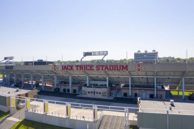 Iowa State U Kampüsünde Jack Trice Stadyumu Havadan Görünümler