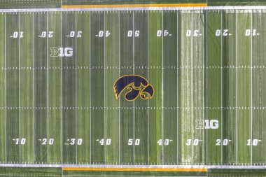 Iowa Üniversitesi Kampüsünde Kinnick Stadyumu Havadan Görünümleri