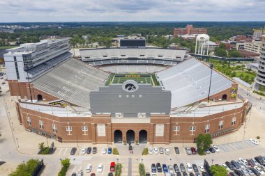 Iowa Üniversitesi Kampüsünde Kinnick Stadyumu Havadan Görünümleri