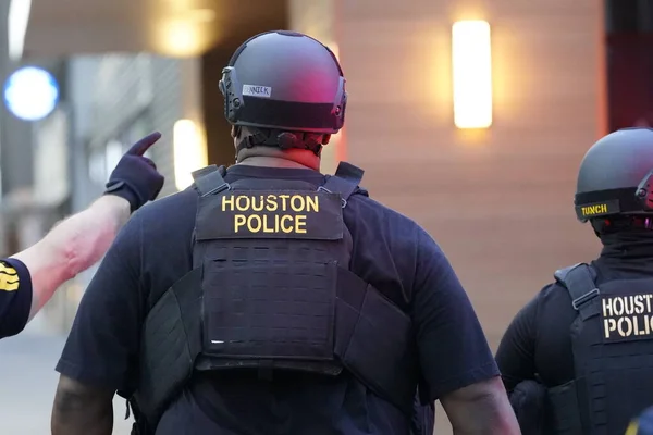 Mai 2020 Houston Texas États Unis Police Les Spectateurs Heurtent — Photo