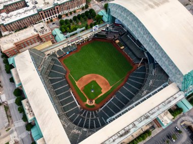 30 Mayıs 2020 - Houston, Teksas, ABD: Minute Maid Park Houston, Teksas 'ta bulunan Houston Astros of Major League Baseball liginin (MLB) ev sahibi stadyumudur.). 