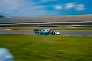 GRAHAM RAHAL (15) Indianapolis, Indiana 'daki Indianapolis Motor Yarış Pisti' nde GMR Grand Prix uygulaması.