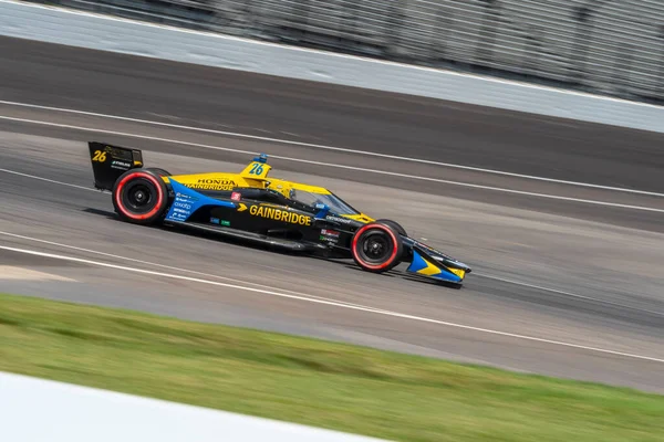 Zach Veach United States Practices Gmr Grand Prix Indianapolis Motor — Stock Photo, Image