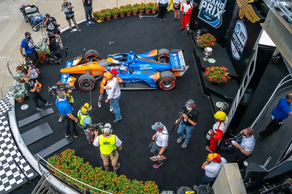 ニュージーランド オークランドのScott Dixon インディアナ州インディアナポリスで開催されたGmrグランプリでGmrグランプリを受賞 — ストック写真