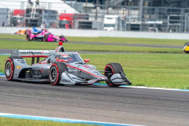 Toowoomba, Avustralya 'dan Will PowER (12) Indianapolis, Indiana' daki GMR Grand Prix yarışında virajlarda yarışacak..
