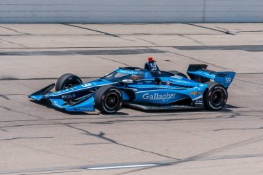 ABD 'nin CONOR DALY (59) Iowa INDYCAR için Newton, Iowa' daki Iowa Speedway 'de 250ler uygulamaları.