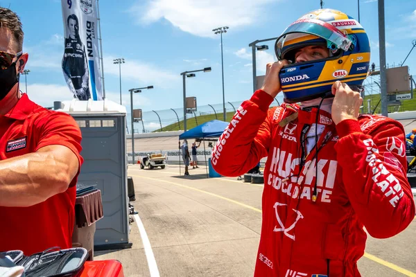 Marcus Ericsson Kumla Suecia Prepara Para Practicar Para Iowa Indycar — Foto de Stock