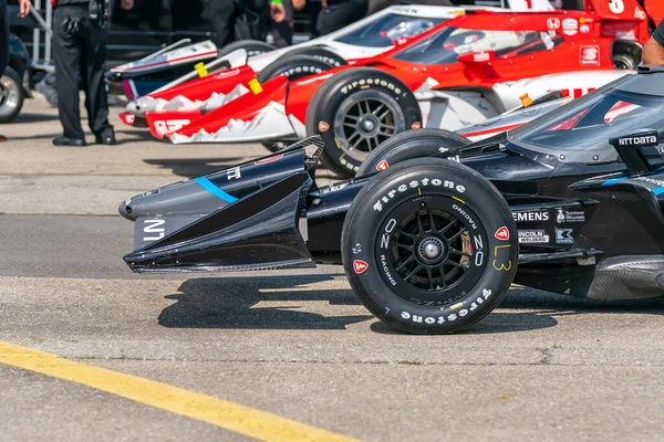 Los Equipos Ntt Indycar Series Toman Pista Para Calificar Para — Foto de Stock