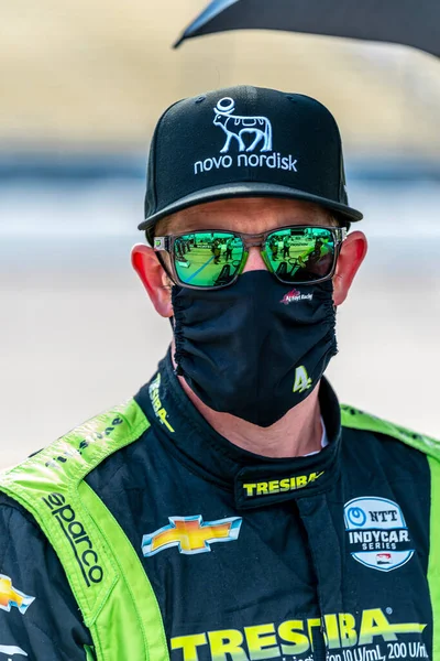 Charlie Kimball Des États Unis Qualifie Pour Indycar 250S Iowa — Photo