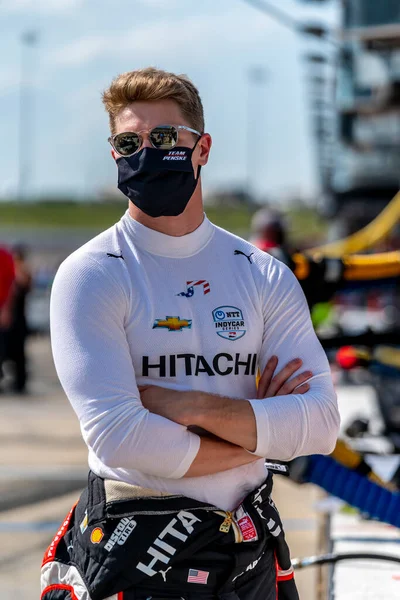 Josef Newgarden Dos Estados Unidos Qualifica Para Iowa Indycar 250S — Fotografia de Stock