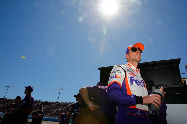 Denny Hamlin Připravuje Fanshield 500 Phoenix Raceway Avondale Arizoně — Stock fotografie