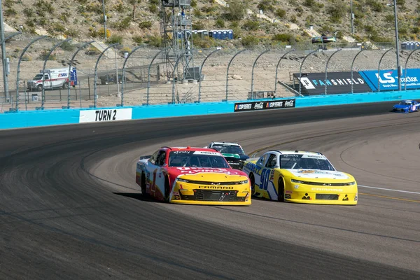 Dillon Bassett Battles Position Tractor 200 Phoenix Raceway Avondale Arizona — Stock Photo, Image