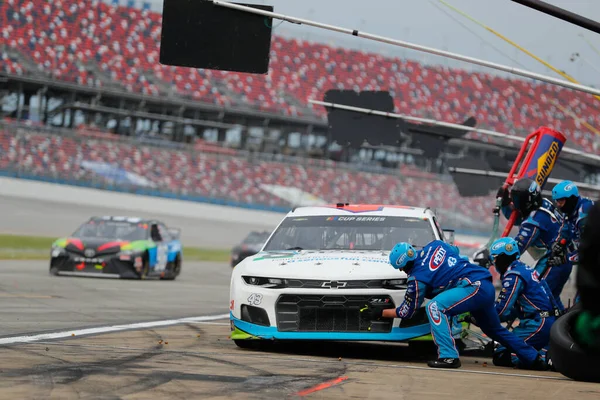 Darrell Wallace Makes Pit Stop Geico 500 Talladega Superspeedway Lincoln — Stock Photo, Image
