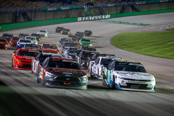 Austin Cindric Gewinnt Shady Rays 200 Auf Dem Kentucky Speedway — Stockfoto